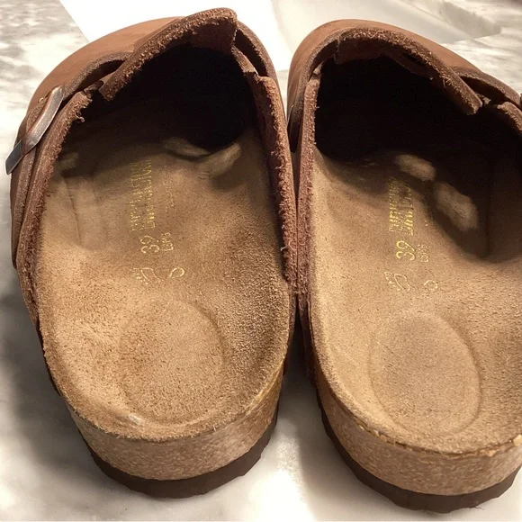 Birkenstock Brown Suede Slip-On Clogs 39 - Picture 2 of 4